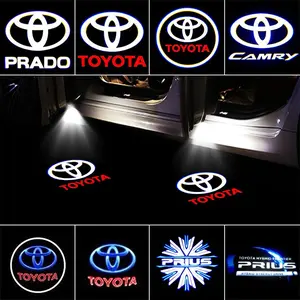 2PCS LED Car Door Projector Lights Compatible with Toyota, HD Welcome Logo Puddle Lights, Easy Install Door Courtesy Lamps for Camry, Corolla, RAV4, Prius, Prado and Highlander