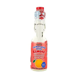 SHIRAKIKU Sanukiya Japanese Ramune Soda - Grapefruit Flavor, 200ml Classic Marble Drink