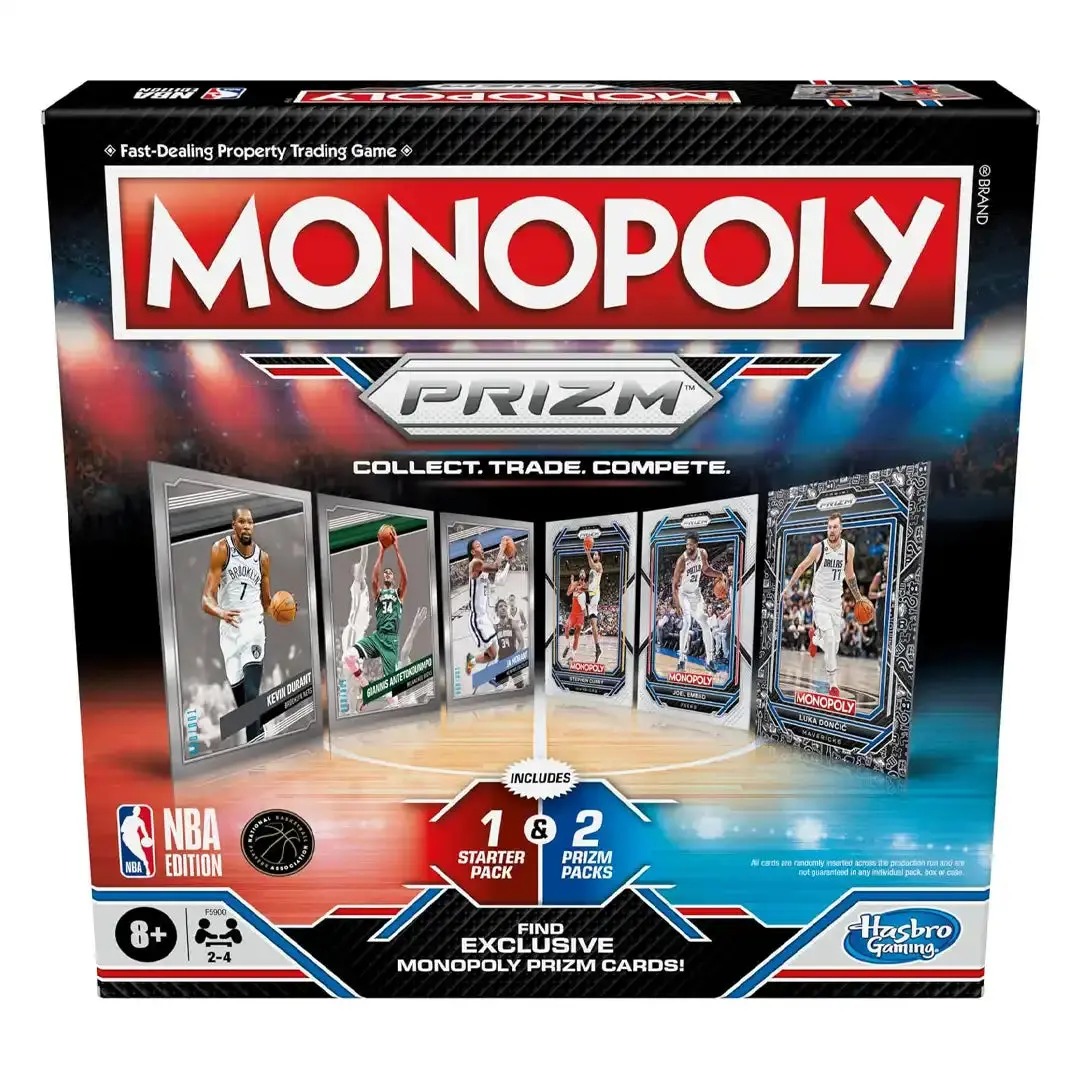 Hasbro Monopoly Prizm - NBA Edition Interactive Board Game, Includes Sports Trading Cards, Suitable for 10+ Years Olds, Ideal for Party & Friend Play