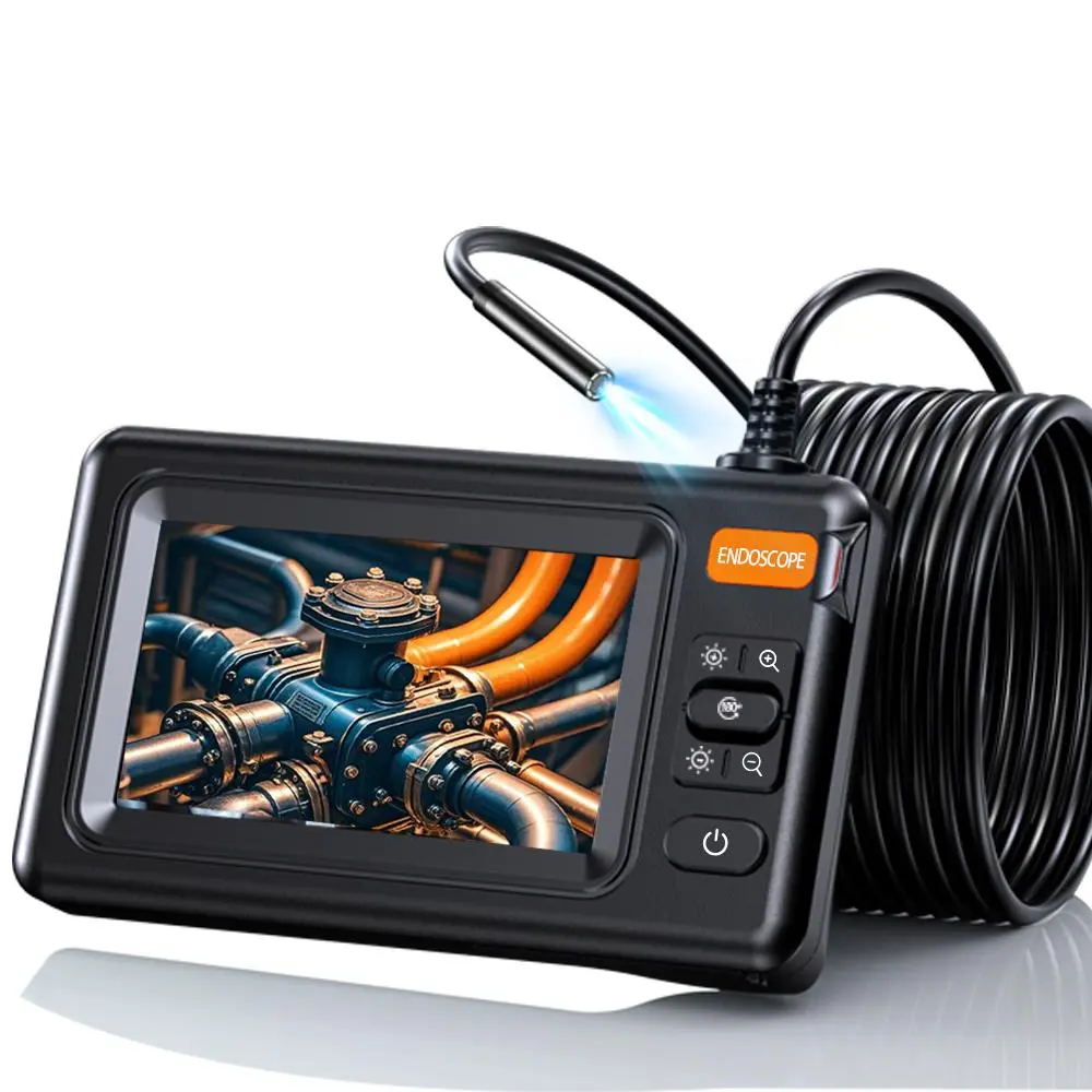 Industrial Endoscope HD, 4.3" IPS Display Handheld Borescope, Diagnostic Scan Tool, IP67 Waterproof Snake Camera, Pipeline Endoscopy, Suitable for Pipeline, Automotive Repair and Automobile Inspection, Automotive Maintenance Tools