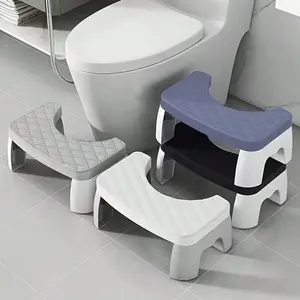TAIMASI Portable Adult Toilet Footstool - Anti-Slip Waterproof Footstool With 35° Ergonomic Design, Durable Plastic Bathroom Aid Step Stool For Elderly & Mobility-Limited Users, Toilet Accessories, Userfriendly Design