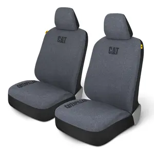 Cat CozyBlend Car Seat Covers, Cotton Heather - Premium Jersey Fabric Seat Covers for Cars Trucks SUV, Breathable Cotton Car Seat Covers Front Seats Only, Universal Fit Automotive Interior Covers – Blue/Burgundy Red/Gray/Green