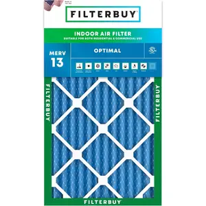 Filterbuy 16x36x2 Air Filter (1-Pack), Pleated MERV 13 Optimal Defense HVAC AC Furnace Air Filters (Actual Size: 15.50 x 35.50 x 1.75 Inches)