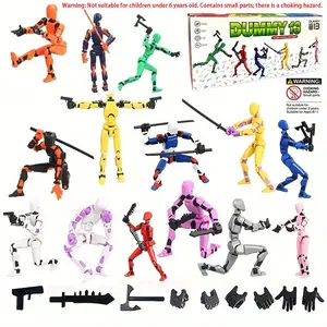 6-In-1 Warrior Joint Model Doll Toy Set, Articulated Figures, Durable Abs Material, Creative Pose, Perfect Gift for Collectors, Ccby4.0 Open Source Statement