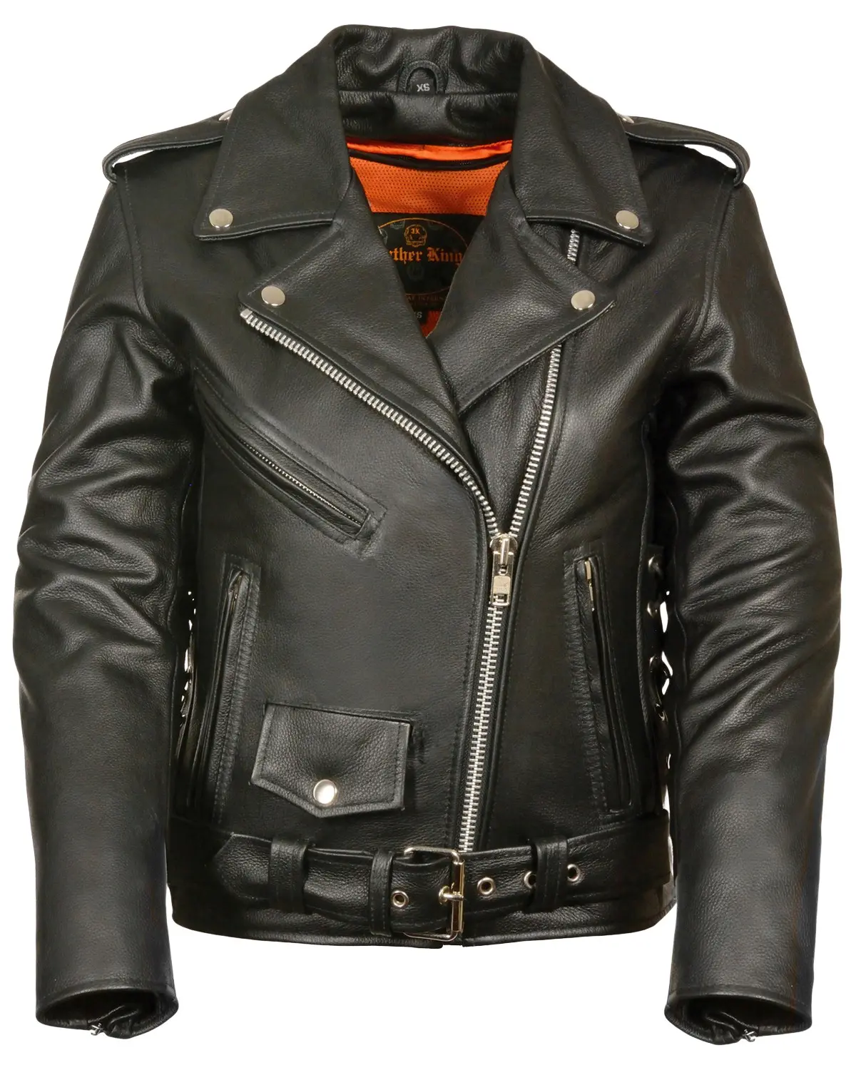 Milwaukee Leather Women's Women'S Full Length Side Lace Motorcycle Jacket - Lkl2700 Milwaukee Leather Women's Women'S Full Length Side Lace Motorcycle Jacket - Lkl2700