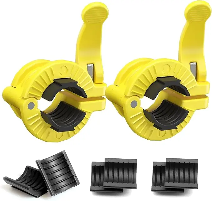 Adjustable Barbell Clamps – Quick-Release Weight Clips for 1'' Bars & More