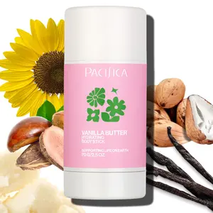 Pacifica Vanilla Butter Hydrating Body Stick, Body Moisture On The Go, Vanilla, Shea Butter, Body Moisturizer, Soothing Calming Balm Skin Repair