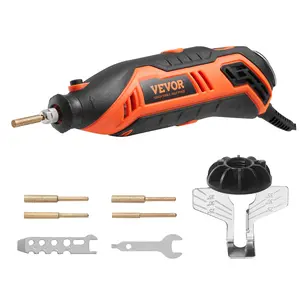 【Spotlight Day】VEVOR Electric Chainsaw Sharpener Kit, 35000RPM Electric Handheld Saw Chain Blade Sharpener, 6 Speeds Professional Chain Saw Sharpener Tool with 4 Titanium-Plated Sharpening Wheels, Angle Attachment