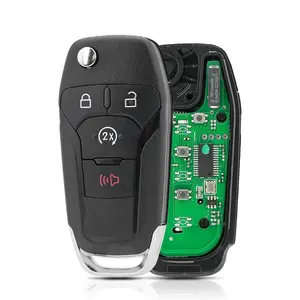4 Button Remote Keyless Entry Flip Key for Ford Bronco, F150, F250, F-350 Super Duty, F-450, F-550, Ranger XLT, Ranger, Raptor 2015 - 2025 FCC ID: N5F-A08TDA C: 3248A-A08TDA PN: 164-R8134, 5923694