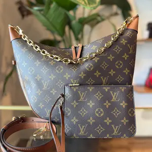 Pre-owned Louis Vuitton Coated Canvas Shoulder Bags Loop Reverse Monogram Canvas Hobo Bag