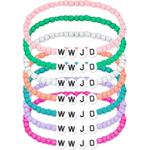 7 count WWJD Bracelets for Women, What Would  Do Beaded Bracelets