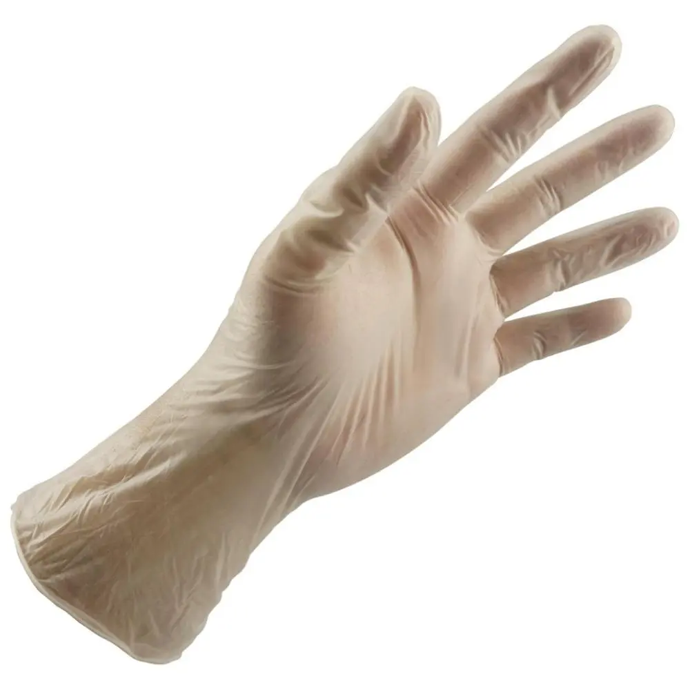 UltraGard Disposable Powdered Vinyl Synthetic Cleaning Gloves, 100-Piece Pack for Home Care