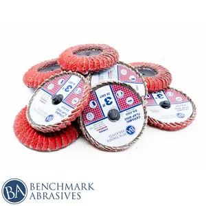 3" Curved Quick Change Disc Ceramic Flap Discs