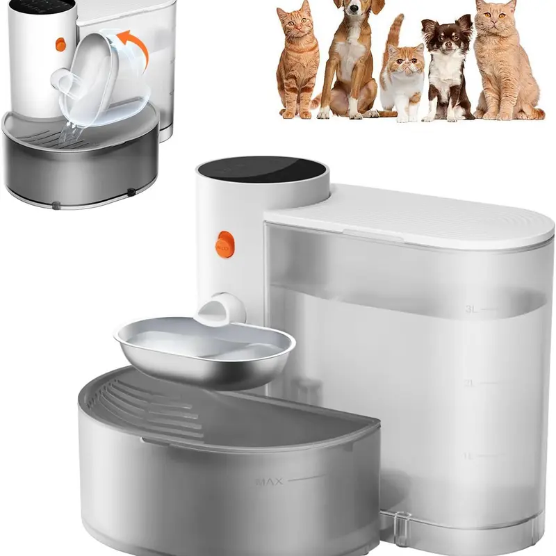 3L Smart Pet Water Fountain for Dogs & Cats - USB Power Supply, ABS Material, Built-in 2000mAh Lithium Battery, Water Purifier, Easy Upkeep, Rechargeable