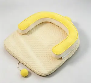 Cooling Cat Bed with Interactive Ball Toy - Breathable Ice Silk Mat for Summer, Washable & Non-Slip Pet Cushion for Indoor Cats & Small Dogs
