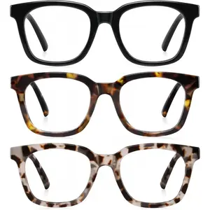 Reading Glasses for Women Men - Blue Light Blocking Magnifying Readers,Oprah Square Anti-Glare Computer Eyeglasses-USA