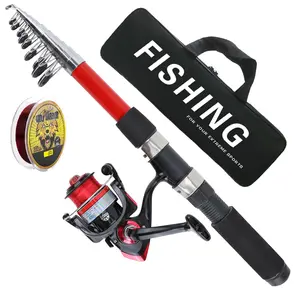 3.6m/11.81ft Fishing Rod and Reel Combo Set, Pre-Loaded Spinning Reel, Extra Fishing Line, Portable Storage Bag, Easy Casting, Stable Catching, Telescopic Fishing Rod