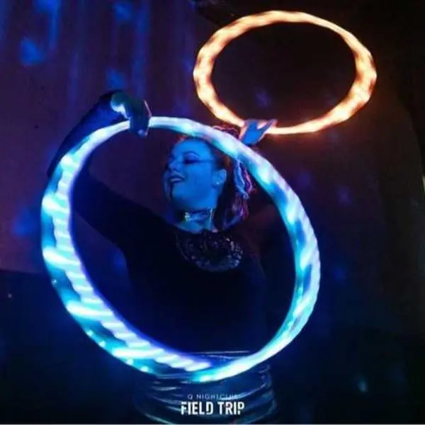 Moodhoops FutureHoop Pro Mini Hoops - Smart LED Mini Hula Hoops with Customizable Patterns and Remote Controls hula hoop