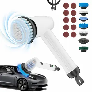Cordless Car Buffer Polisher, Spin Scrubber,Cordless Polisher with 3 Variable Speeds, Electric Cleaning Brush,Cordless Buffer Polisher for Car Detailing, Polishing Tools, Polishing Accessories for Men