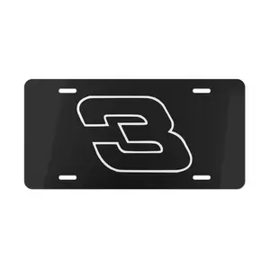 Dale Earnhardt 3 Black License Plate, Hunting Mom Car Accessories, Vanity - Lightweight Aluminum, Pre-Drilled holes, Easy Installation