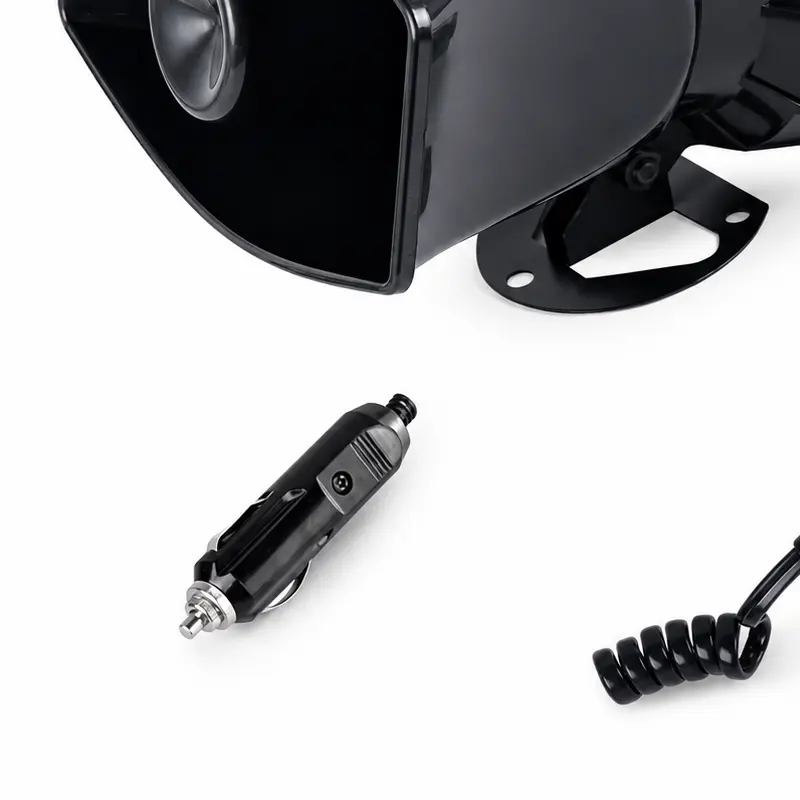Vehicle PA Speaker with Handheld Microphone, Wired Exterior Speaker Kit, ABS Housing, Universal Car Accessory