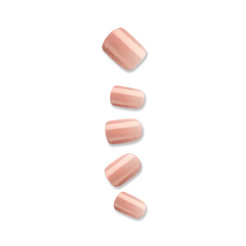 colorFX by Impress No Glue Fake Press On Nails - Starstruck | Solid, Beige, Short, Squoval, Manicure