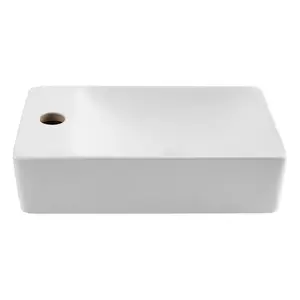 Felix 15 in. W x 8 in. D Modern Wall Mounted Rectangular Ceramic Mini Sink