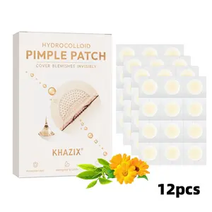 12pcs, Hydrocolloid Pimple Patches, Thin Invisible Style, Waterproof Tea Tree Infused Blemish Cover, Daily Skincare Stickers for All Skin, Travel & Home Use