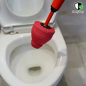 Toilet Plunger - Heavy-Duty Air Pressure Toilet Drain Cleaner, Pipe Unclogger - Toilet Suction Cup - Sink And Shower Clog Remover - Efficient Bathroom Unclogging Equipment - Ergonomic Handle Design