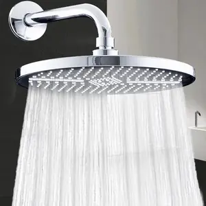 10 Inch Square Top Shower Head, High Pressure Bathroom Shower Tool, Fixed Shower, Rain Shower Head, Rainfall Shower Head, Universal Shower Head for Home Bathroom