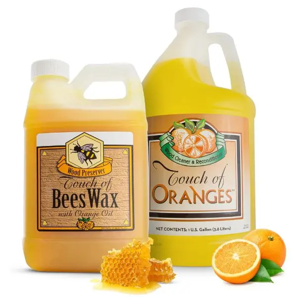 Touch Of Oranges Large Set wood cleaning