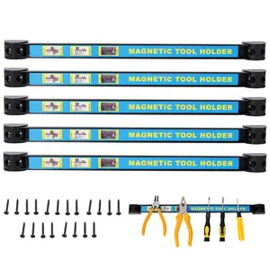 5PACK 18inch Heavy Duty Magnet Tool Bar,Magnetic Tool Holder,Magnetic Tool Holder Strip,for Workshop Garage,Mounting Screws Included