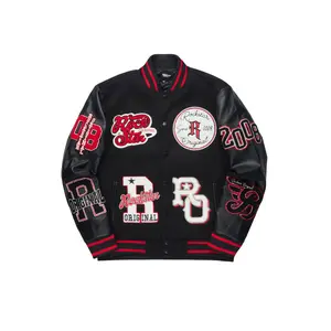 Ghoster Black/Red Varsity Jacket