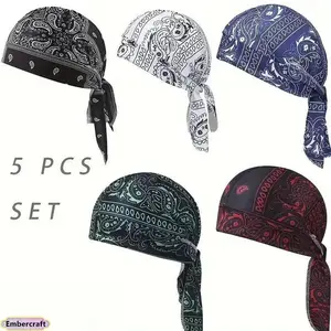 Workout Essentials: Cooling Paisley Skull Cap Helmet Liner. Lightweight & Elastic Sweatband Doo Rag for Men. Moisture Control Breathable Headwear for Gym, Running, Cycling & Outdoor Sports.,summervibes