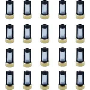 20PCS Fuel Injector Baskets Filter Kits 101 Micron Universal Repair Seal [6mm x 3mm x12mm]