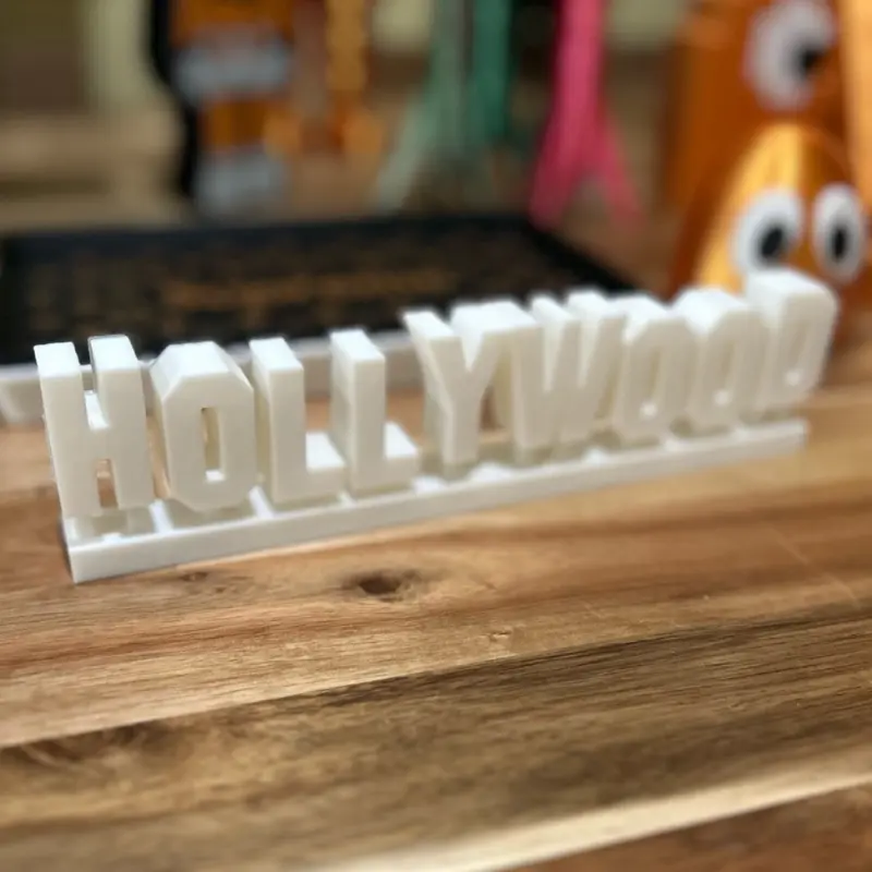 3d printed HOLLYWOOD sign. Desk decor