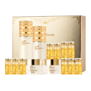Gentle Korean Glass Resurfacing Anti-Aging Collagen Powerhouse Set | 14-Piece Deep Moisturizing + Firming Treatment | Stimulates Collagen, Refines Skin | FDA Registered