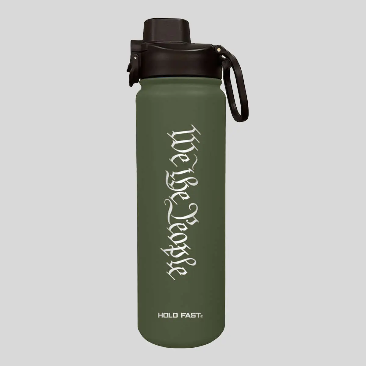 HOLD FAST 24 oz Capacity Stainless Steel Tumbler - Portable Vacuum Flask with Lid, We The People Constitution Quote, US Pride, Hand Wash Only