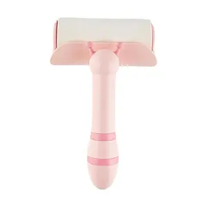 AIWO Pink Lint Roller Reusable Sticky Clothes Pet Hair Remover, Strong Adhesive Disposable Tape Roller Brush for Home & Travel
