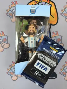 1 (ONE) 2025-2026 Panini Prizm Pack +  1 (ONE) Lionel Messi MINIX Figurine
