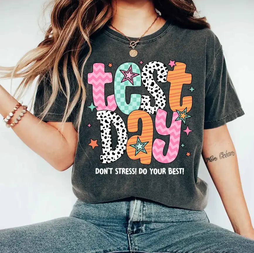 Comfort Colors Test Day Shirt, Teacher State Testing Shirt, Retro Testing, Preppy Testing Coordinator Shirt, Standardized Test Shirt, STAAR Tee