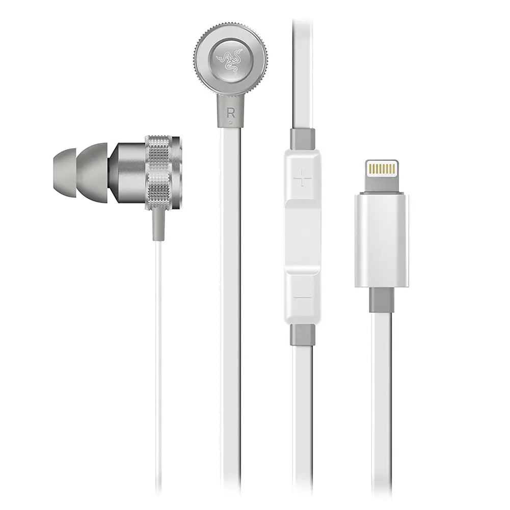 Razer Hammerhead Mercury Edition Gaming Earbuds - iOS-Compatible Digital In-Ear Headset for Gaming & Music, Audio Accessory