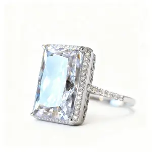Bright Rectangular Eye-catching Ring Fashion Simple