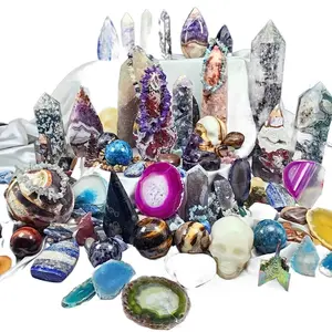 1 pound/mixed luxury natural stone crystal collection, ideal for handmade crafts and home decoration crystal statues,Meditation halloween party favor lovely gift