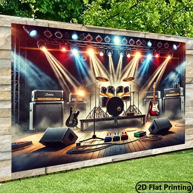 Polyester Stage Spotlight Decorative Tapestry Wall Hanging - Lightweight Home Decor Supplies for Wedding, Thanksgiving Church Event - Love & Family Photography Banner Artwork