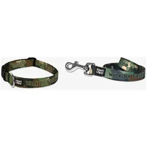 Paws & Pray Pet Collar and Leash Bundle - LG/XL