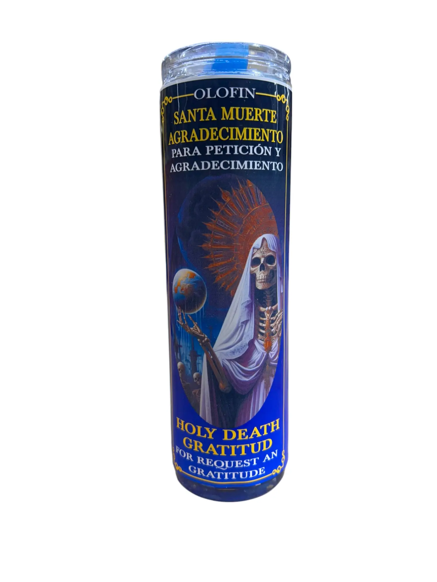 Cocktail Candle Holy Death Gratitud / Preprada Veladora Santa Muerte Agradecimiento  Decor Ornaments
