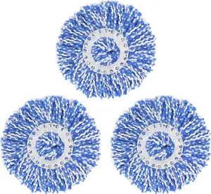 3 Pack 360° Spin Magic Mop Replacement Heads – Standard Size Microfiber Refills for Multiple Mop Systems