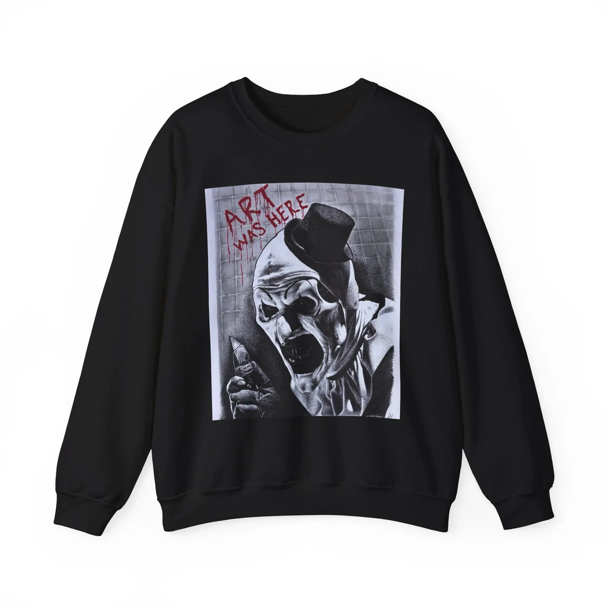 Terrifier Art the Clown Crewneck Sweatshirt | Horror Art Graphic Original Artwork Fashion Hoodie