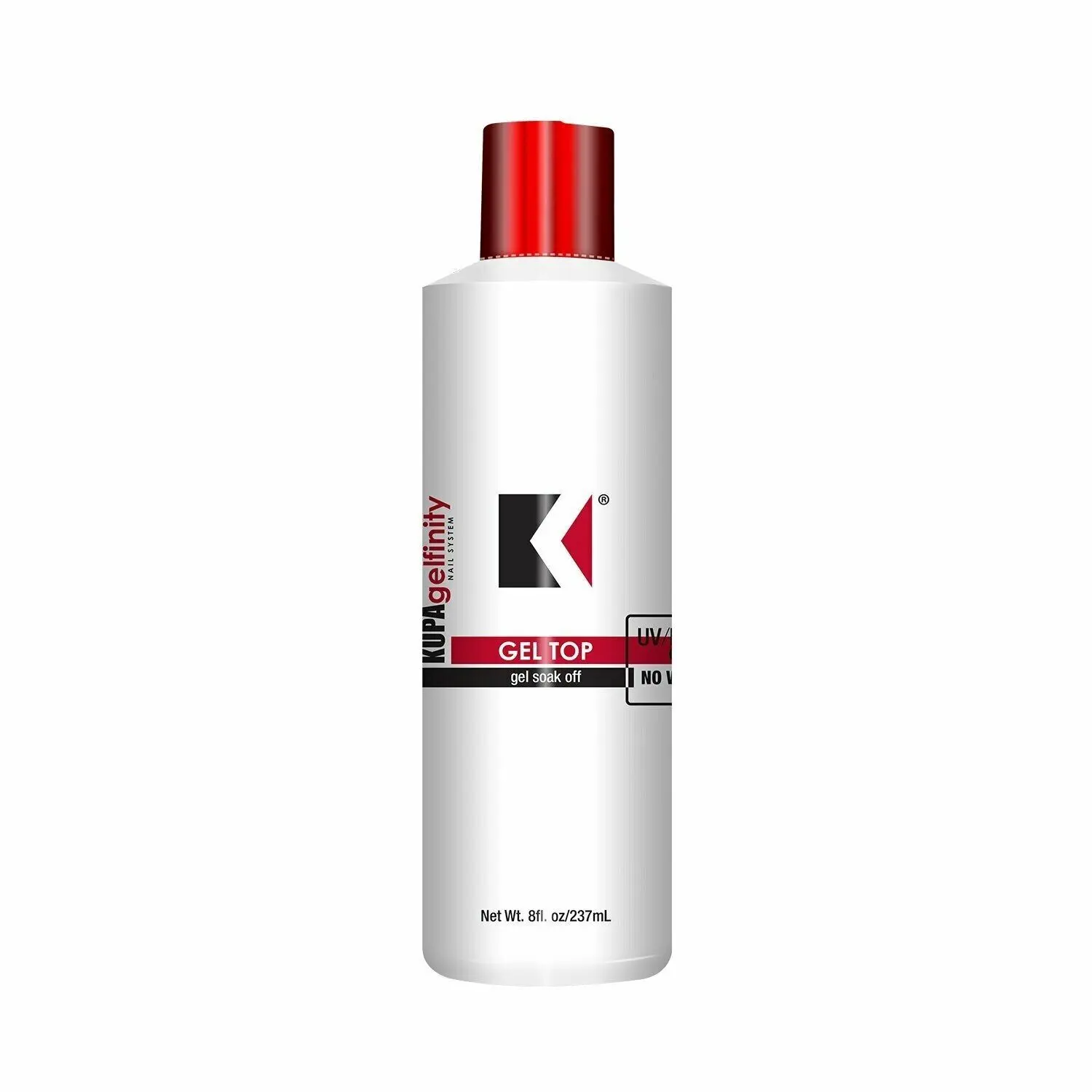 KUPA Gelfinity Gel Topcoat - 8oz Glossy Salon-Grade Premium Nail Care Top Coat with Brush, US-Made Cosmetic for Nail Techs, Long-Lasting Finishing Item, Finishing Nails